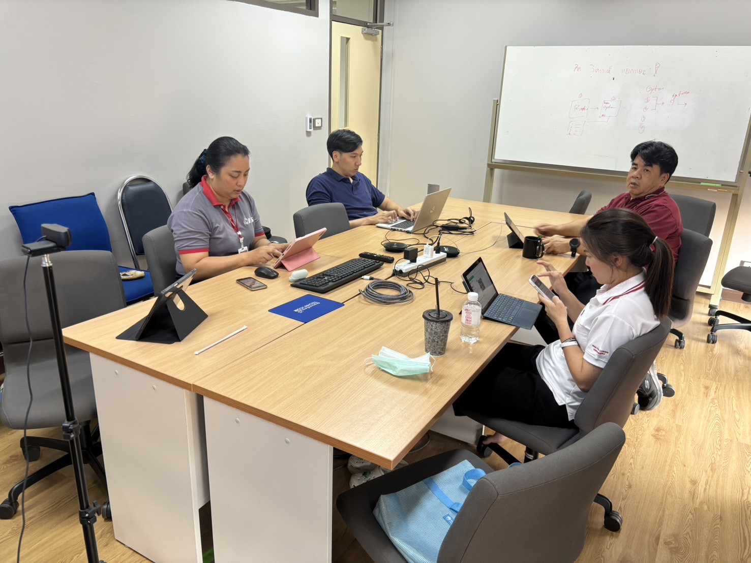 ศูนย์บริการเทคโนโลยีสารสนเทศ ร่วมกับส่วนสารบรรณอำนวยการและนิติการ อบรมการใช้งานระบบ e-meeting 